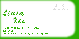 livia kis business card